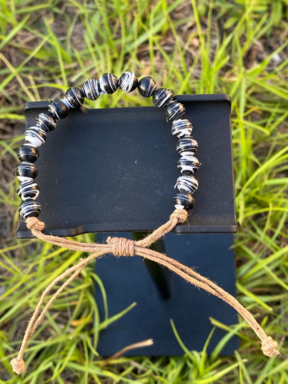 Black Recycled Plastic Bracelet